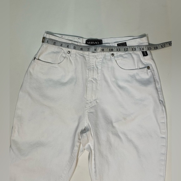 Versace Jeans Couture white denim high waisted Mom jeans. Size 32 - Picture 12 of 15